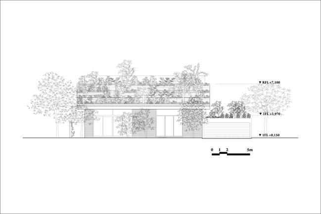 biet thu dep 15 Thiết kế biệt thự đẹp với khu rừng mini trên mái nhà
