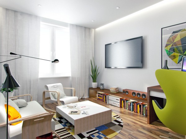 tiny living room ideas 600x450 2 căn hộ dưới 45 m2 đẹp như mơ bạn không thể không xem qua