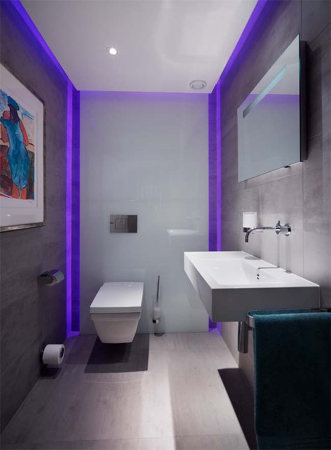 to diem phong tam dep voi den led 08 Thiết kế và tô điểm cho phòng tắm đẹp với hệ thống đèn LED