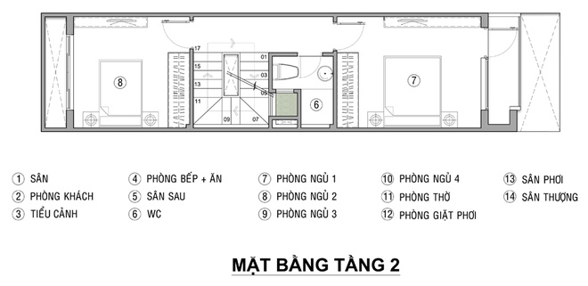 MB TANG 2 1445044526 660x0 Gợi ý xây nhà ống 4 phòng ngủ thoáng trên mặt bằng 41 m2