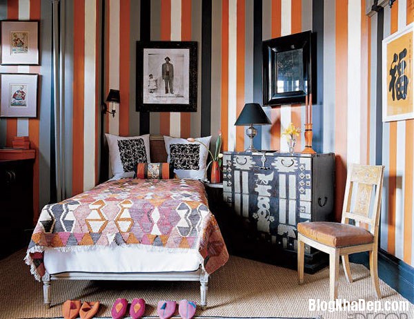 Decorating ideas striped wa Trang trí nội thất nhà bằng họa tiết kẻ sọc