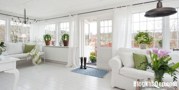 ngoai thanh 1 4578f Ngôi nhà tinh tế lãng mạn với nội thất vintage và tông màu xanh   trắng