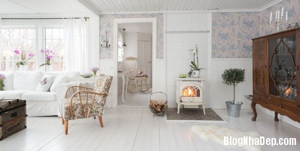 ngoai thanh 3 4578f Ngôi nhà tinh tế lãng mạn với nội thất vintage và tông màu xanh   trắng