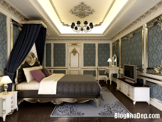 phong ngu 1 Thiết kế phòng ngủ theo phong cách cổ điển 