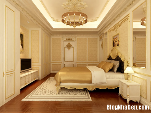 phong ngu 2 Thiết kế phòng ngủ theo phong cách cổ điển 