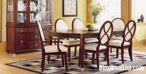 Chất liệu gỗ là chủ đạo trong thiết kế phòng ăn này Bài trí không gian phòng ăn nhỏ hẹp