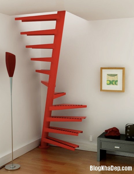 eestairs space saving spiral staircase Những mẫu cầu thang tiết kiệm diện tích cho nhà nhỏ