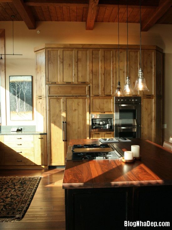 file 0251 Thiết kế không gian bếp ấm áp với nội thất gỗ