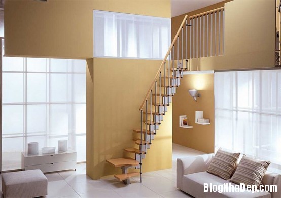 quarter turn staircase 554x390 Những mẫu cầu thang tiết kiệm diện tích cho nhà nhỏ