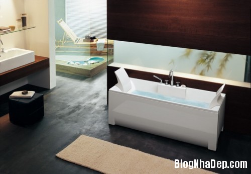 rectangular bathtub 665x461 500x3461 Mê mẩn với những thiết kế phòng tắm đẹp như ở spa