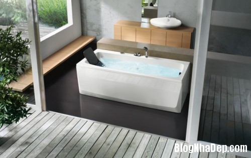 rectangular bathtub with head rest 665x419 500x3151 Mê mẩn với những thiết kế phòng tắm đẹp như ở spa