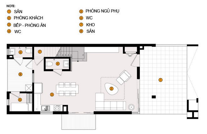 20140718075216443 Thiết kế không gian sống cho gia đình đông người