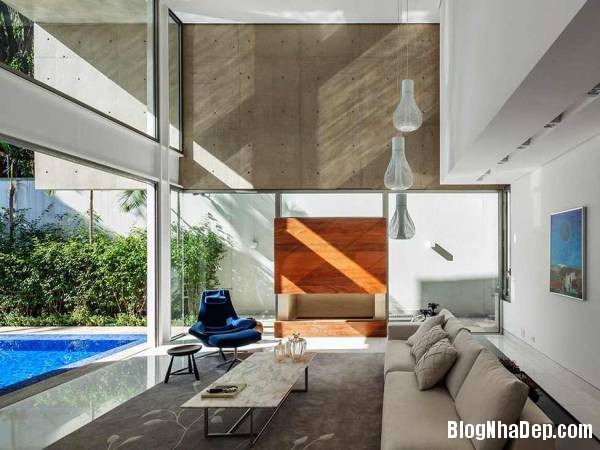 Hình 15 thiết kế nhà đẹp với sự sáng tạo trong không gian MG Residence   Nhà hiện đại nằm ở ngoại ô Brazil