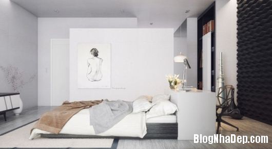 Modern Bedroom 10 600x331 Những phòng ngủ gam màu trung tính