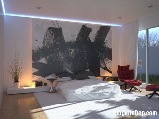 Modern Bedroom 11 600x449 Những phòng ngủ gam màu trung tính