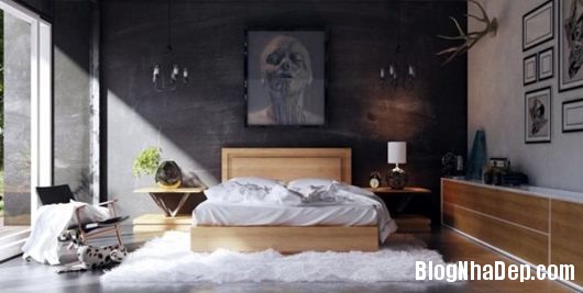 Modern Bedroom 7 600x302 Những phòng ngủ gam màu trung tính