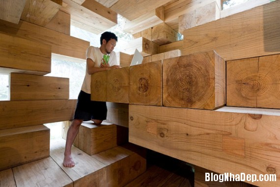 kientrucnhadep nha go 05 Cùng ngắm mẫu nhà gỗ “Final Wooden House” của kiến trúc sư Sou Fujimoto