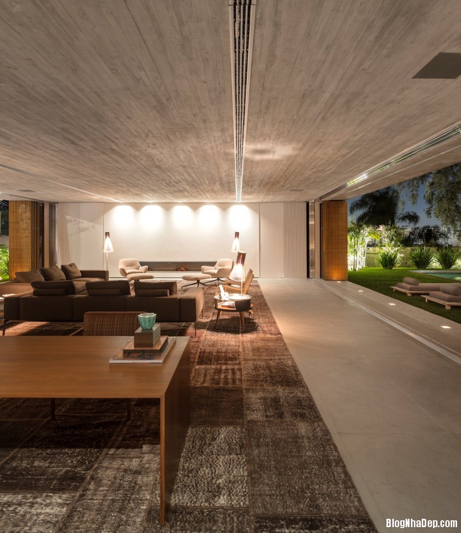 23 Modern lounge Biệt thự đẹp tinh tế được chế tác từ gỗ và tre