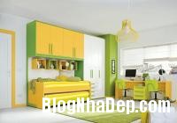 374337 a Phòng ngủ màu vàng và xanh lá sinh động và vui tươi