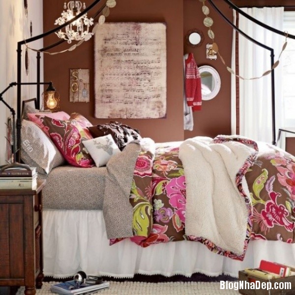 e9c8f326345604f40767ec94a262904f Mẫu phòng ngủ mang phong cách vintage cho bạn gái tuổi teen
