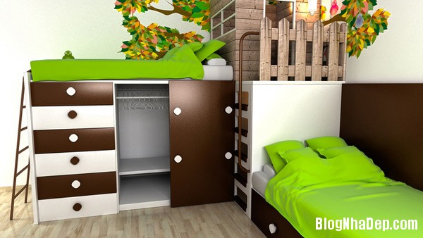 ba0191187867fab2b10ecfe24d24d21b Những mẫu thiết kế phòng ngủ sáng màu hiện đại cho bé