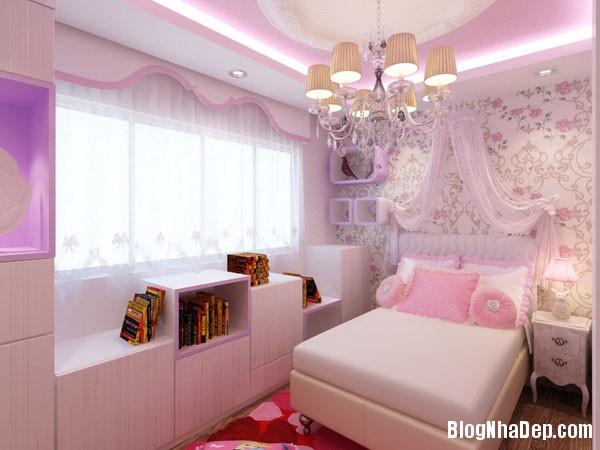 92ba0287885c9875e4c8e80ae7a640b9 Phòng ngủ nhẹ nhàng, lãng mạn với gam màu hồng