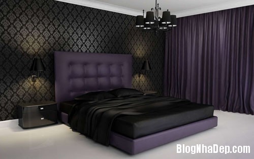 e767c05f11fc78f539557aa23186db71 Phòng ngủ sang trọng với nội thất màu đen