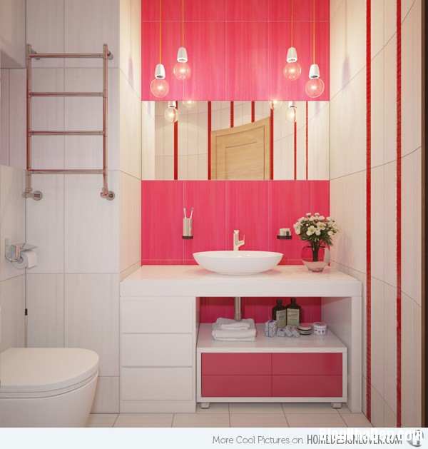 e72bfd2aa97cb43f0e614ba216196912 Phòng tắm đầy nữ tính với gam màu hồng