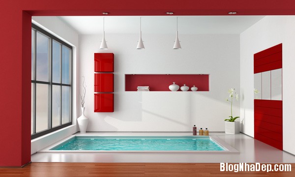 ddaf18b393ee0733f8deb310ea867f69 Những mẫu phòng tắm ấn tượng với gam màu đỏ