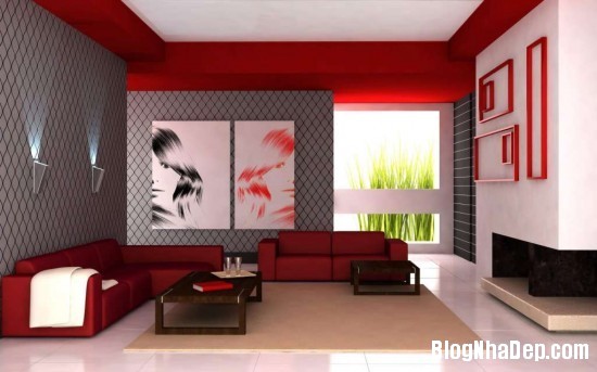 94795f91e7618bfccd5ecedffa4e1c50 Phòng khách bắt mắt với những bộ sofa màu đỏ