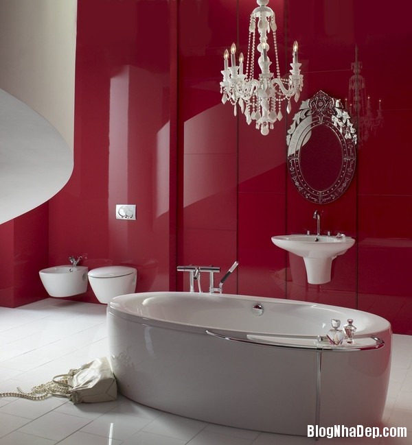 phongtammaudotuyetdep8201511010953154418 Phòng tắm đầy đam mê với sắc đỏ