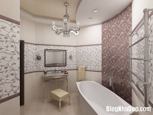10 dd65 Phòng tắm sáng bừng với gạch mosaic thủy tinh