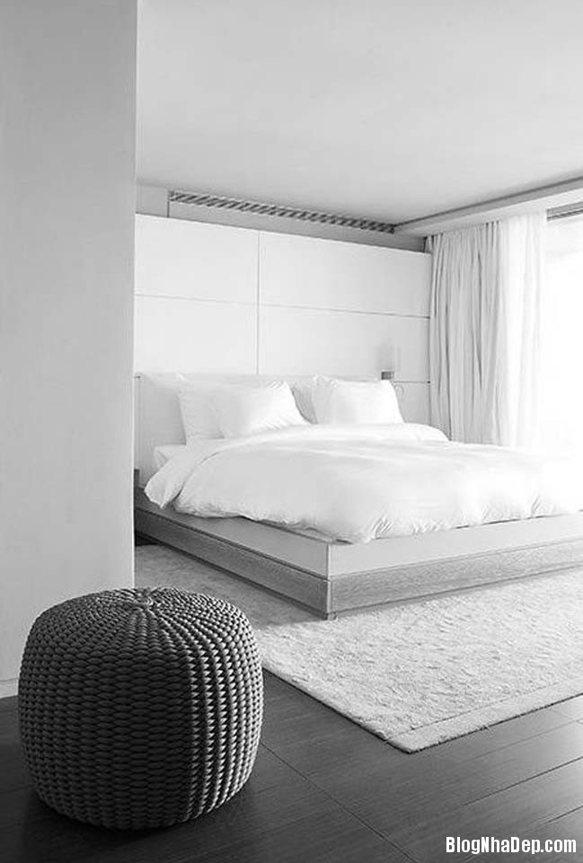 20 mau phong ngu dep voi tong mau trang 6 Những thiết kế phòng ngủ đẹp ấn tượng với gam màu trắng