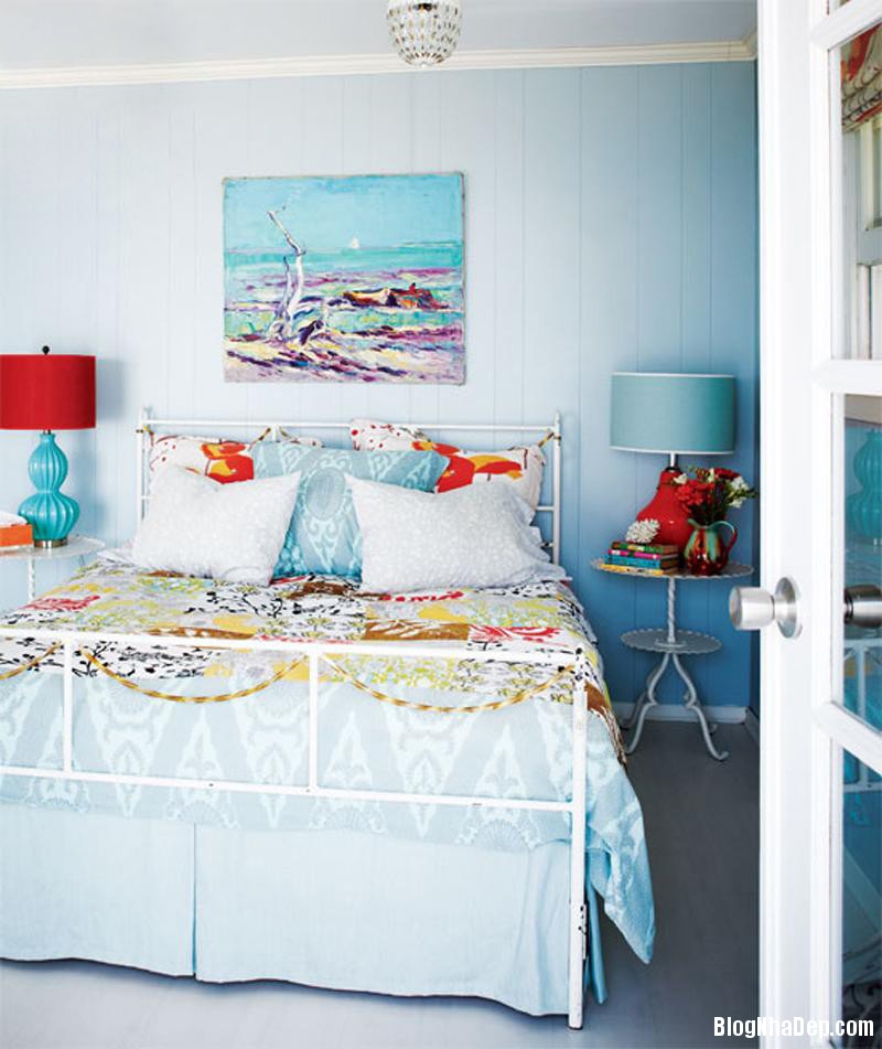 20141110085027427 Phòng ngủ đẹp mê mẩn với gam màu xanh