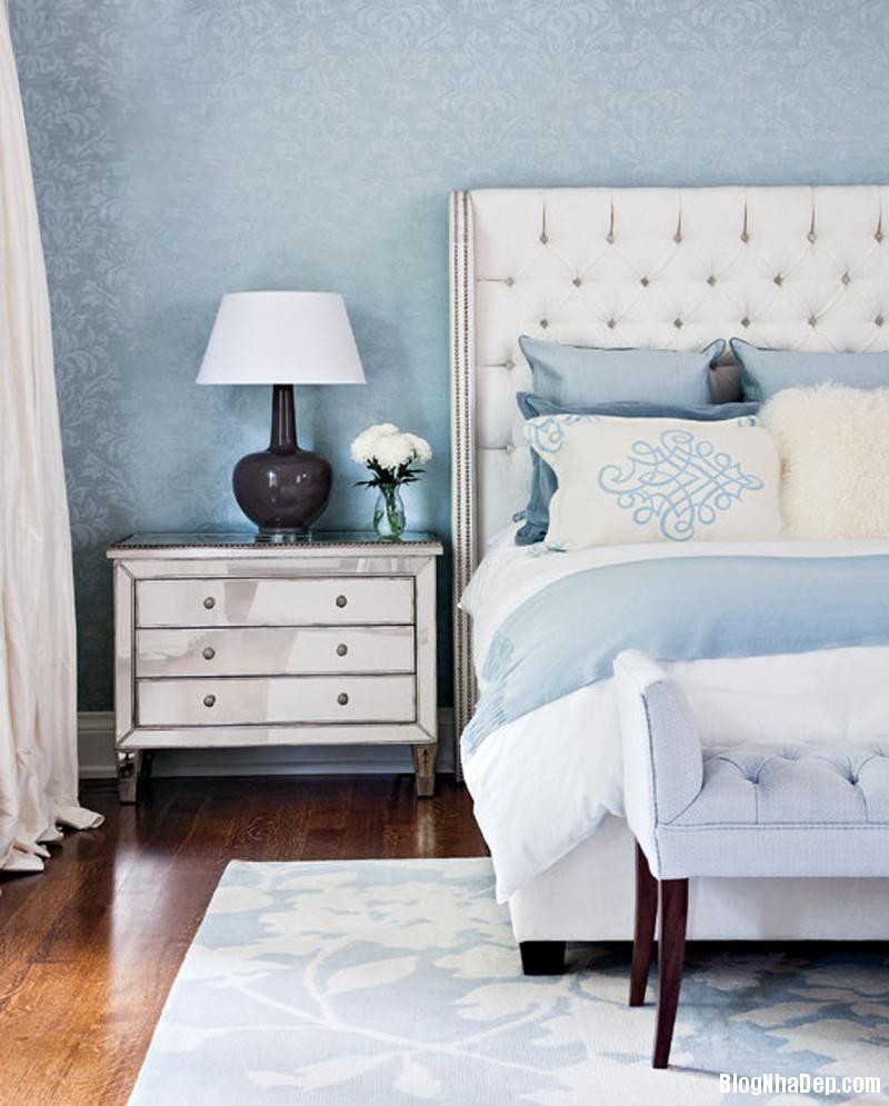20141110085131044 Phòng ngủ đẹp mê mẩn với gam màu xanh