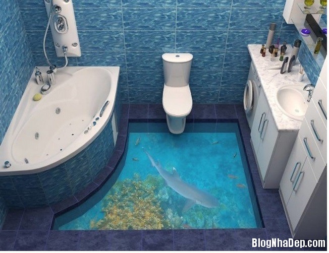 20150115031612609 Ấn tượng với phòng tắm sử dụng sàn 3D “siêu ảo”