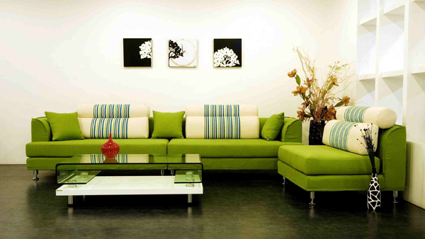143225baoxaydung image015 Chiêm ngưỡng sự kết hợp hài hòa giữa xanh lá và trắng trong nội thất phòng khách