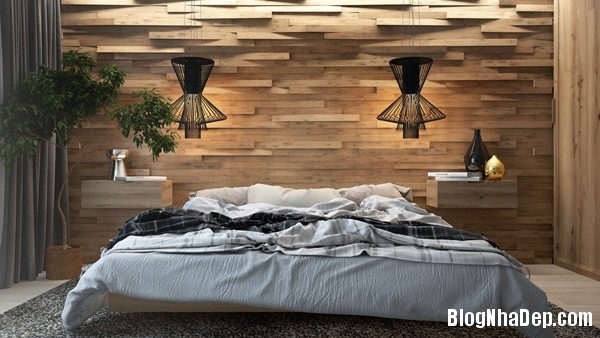 015658 10 large Cách trang trí tường gỗ đẹp mê ly cho phòng ngủ