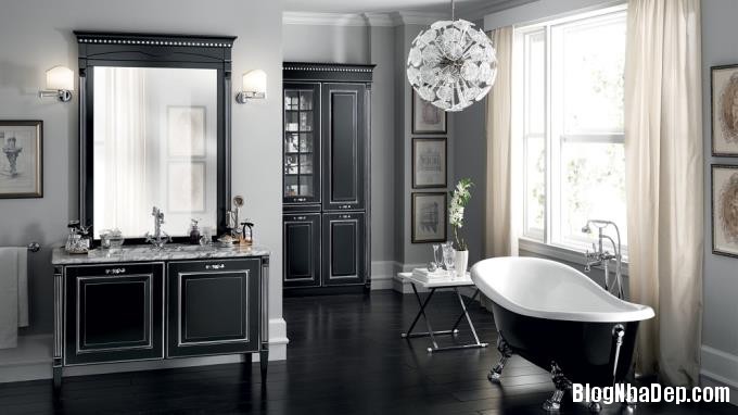 015324 9 large Trang trí phòng tắm đẹp mắt với hai gam màu đen và trắng