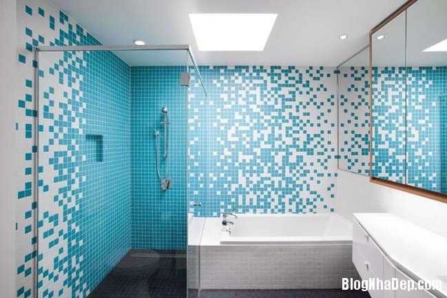 020546 1 large Mẫu thiết kế phòng tắm đẹp hoàn hảo với 2 tông màu xanh dương và trắng