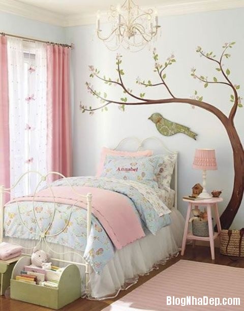 03 pastel vintage inspired bedding 035325949 Những ý tưởng trang trí phòng đẹp dịu dàng cho các bé gái năm 2017