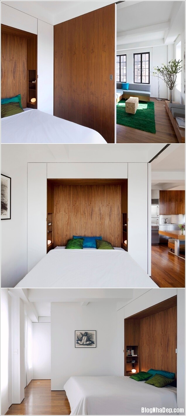 thiet ke nha 6 1491215390 Thiết kế phòng khách kết hợp phòng ngủ dành cho không gian nhỏ