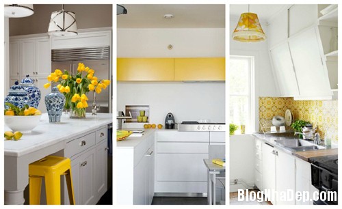 20150908164506 image001 Phòng bếp đẹp hút mắt với gam màu vàng chanh