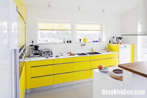 20150908164506 image004 Phòng bếp đẹp hút mắt với gam màu vàng chanh