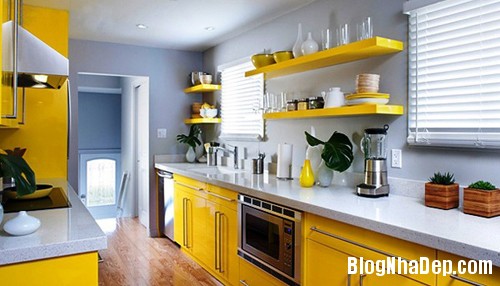 20150908164506 image005 Phòng bếp đẹp hút mắt với gam màu vàng chanh