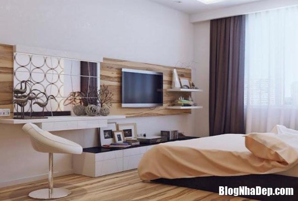 e0348a49def5da4693c032fd2cb81f7e Kết hợp nội thất hiện đại cùng sắc màu nhẹ nhàng sẽ khiến phòng ngủ ngọt ngào như giấc mơ