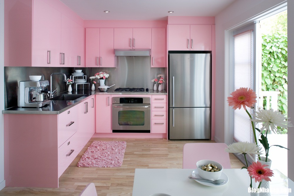 news.51011.5 Những căn bếp màu hồng siêu quyến rũ khiến chị em không thể không mê