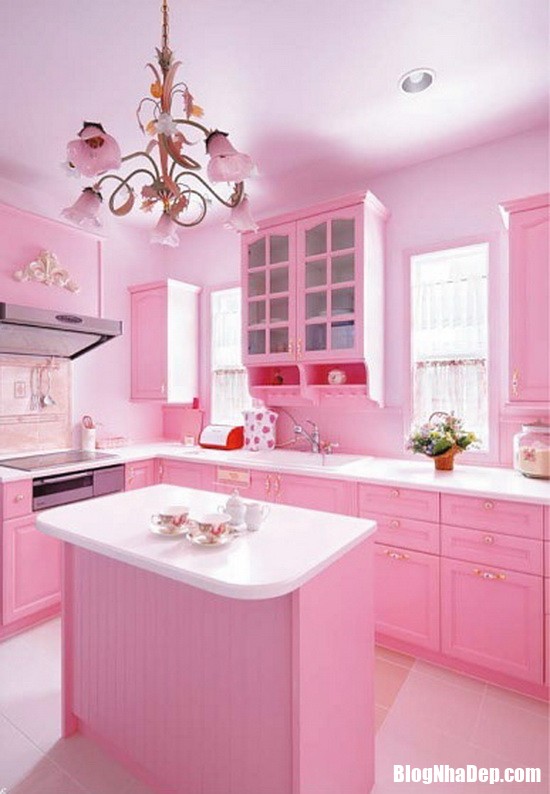 news.51011.8 Những căn bếp màu hồng siêu quyến rũ khiến chị em không thể không mê