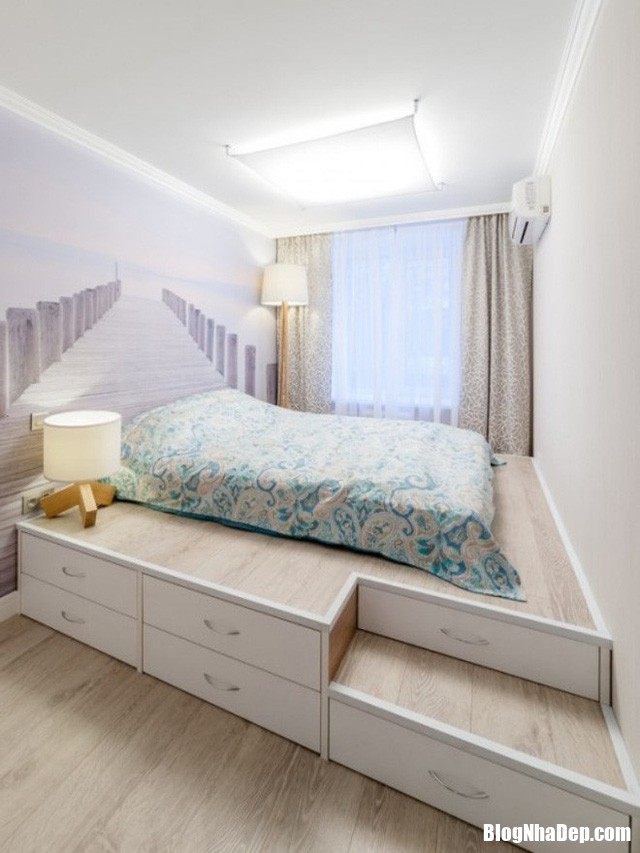 photo 3 1509530170030 Phòng ngủ nhỏ thêm hiện đại với mẫu giường giật cấp