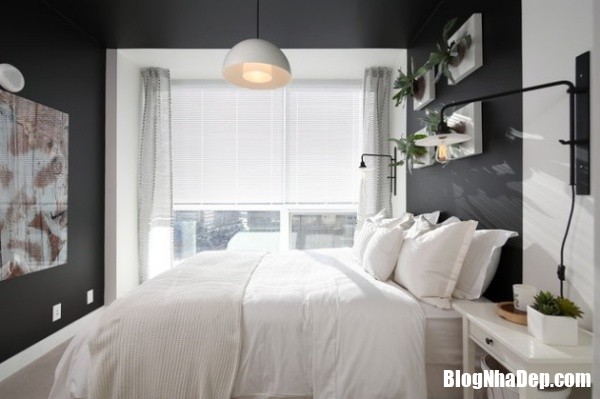 d8f1c189cbb7f21cadd4a0edc48984b4 Trang trí phòng ngủ cực ấn tượng với bức tường màu đen